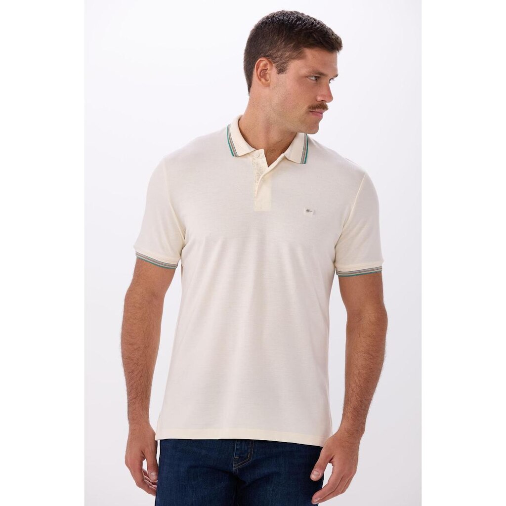 Camisa Polo Masculina Sallo Casual Friso Gola Manga Curta