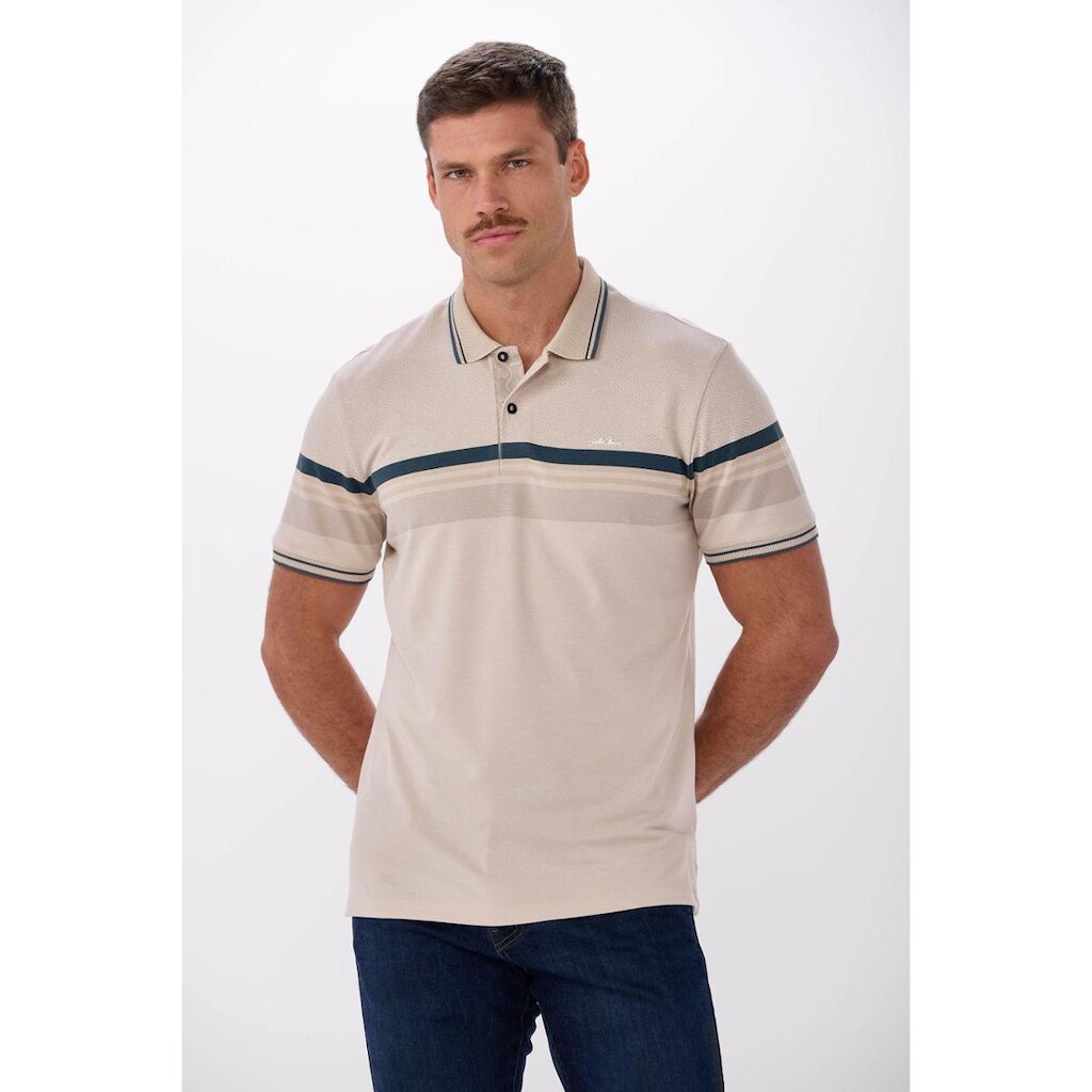 Camisa Polo Masculina Sallo Listra Peito Manga Curta Casual