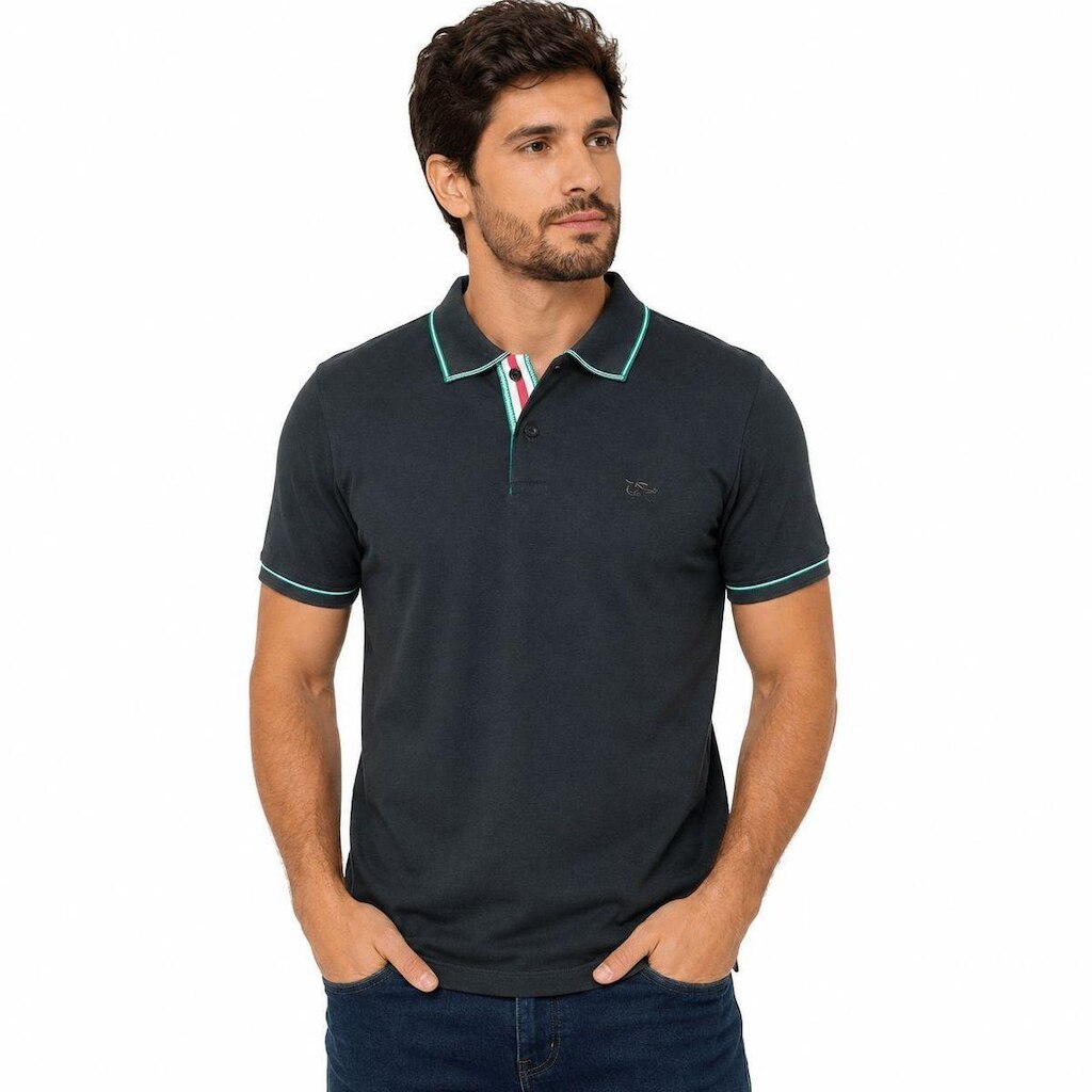 Camisa Polo Masculina Sallo Slim Fit Chumbo 0071 - Chumbo G2