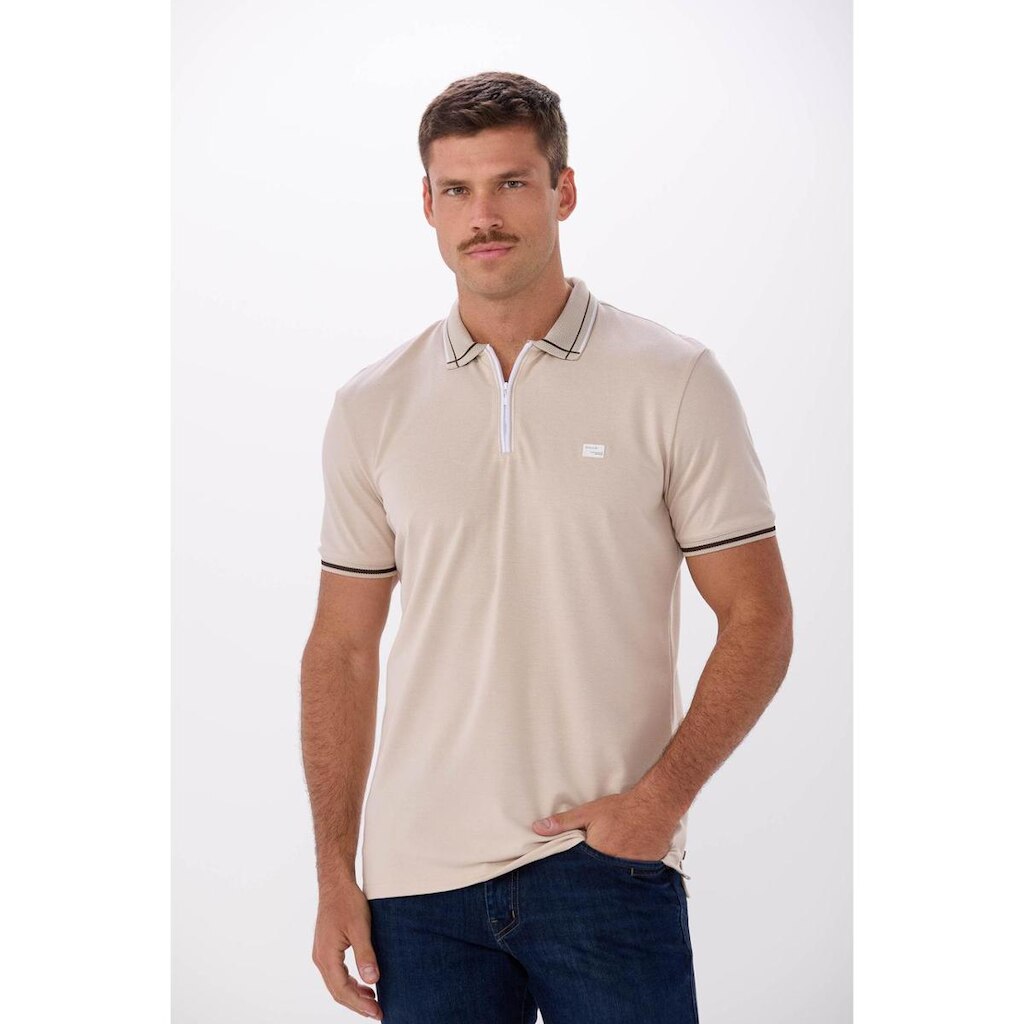 Camisa Polo Masculina Sallo Ziper Sport Fino Casual Slim