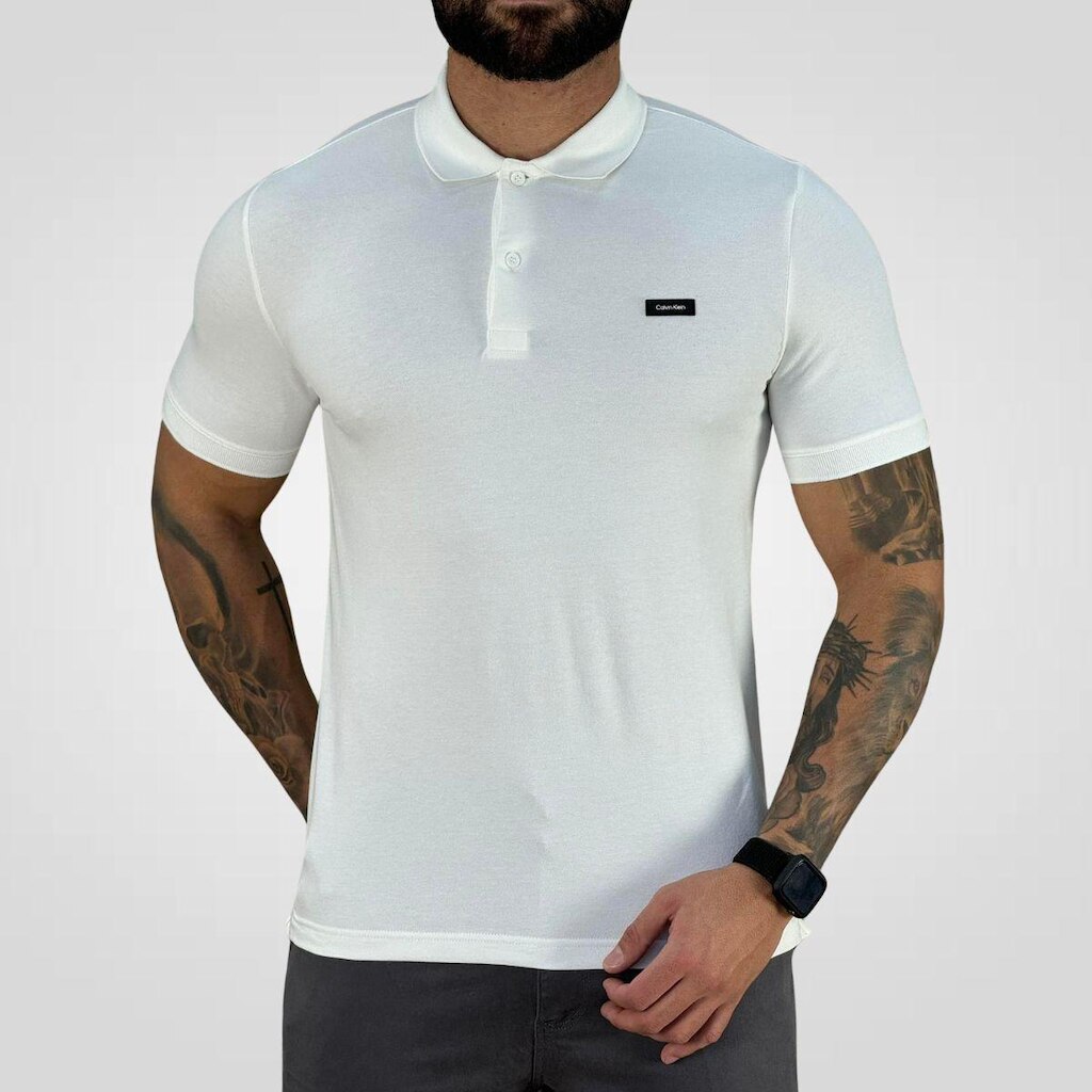Camisa Polo Masculina Slim Piquet - Calvin Klein