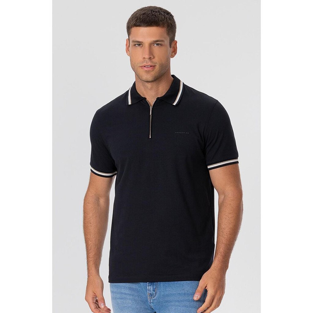Camisa Polo Masculina Zíper Hangar 33 Malha Algodão Premium