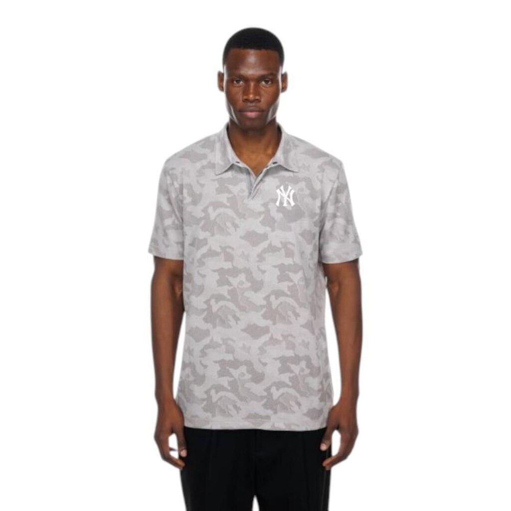 Camisa Polo New Era Masculino Cinza
