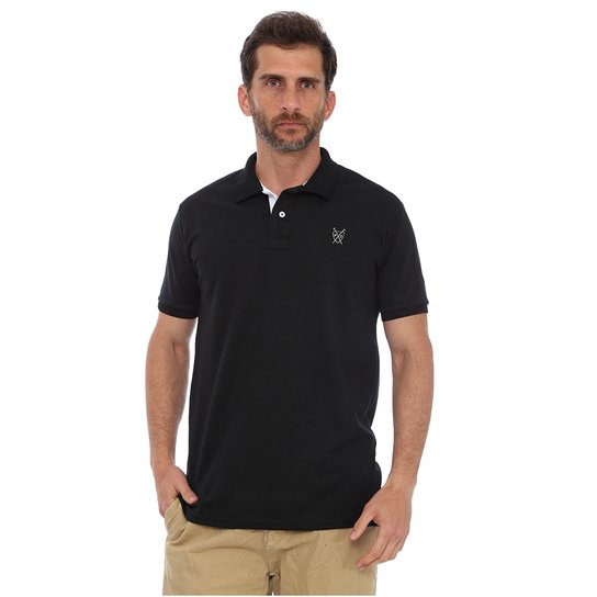 Camisa Polo New York Polo Club Slim - Preto