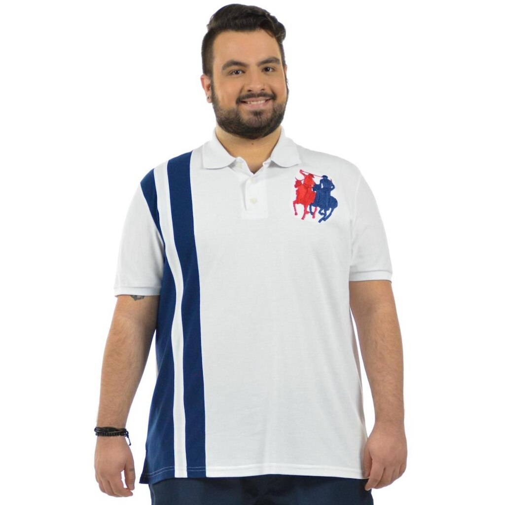 Camisa polo palco plus size fenomenal Preto 56