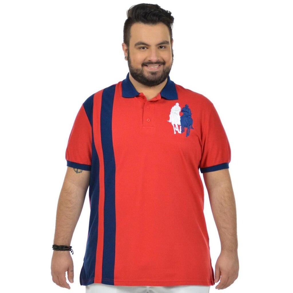Camisa polo palco plus size fenomenal Preto 56