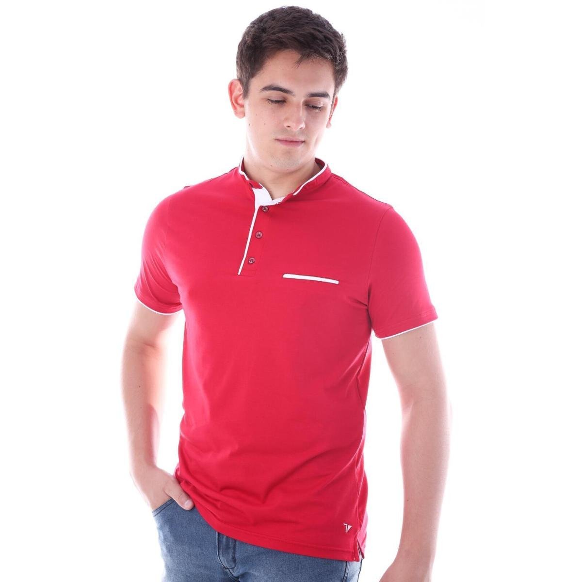 camisa polo masculina gola padre