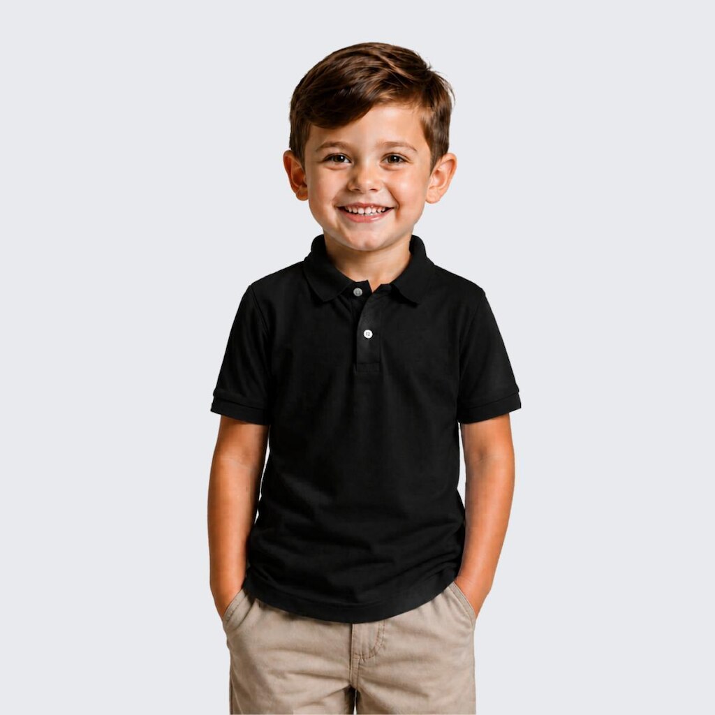 Camisa Polo Piquet Infantil Menino Manga Curta