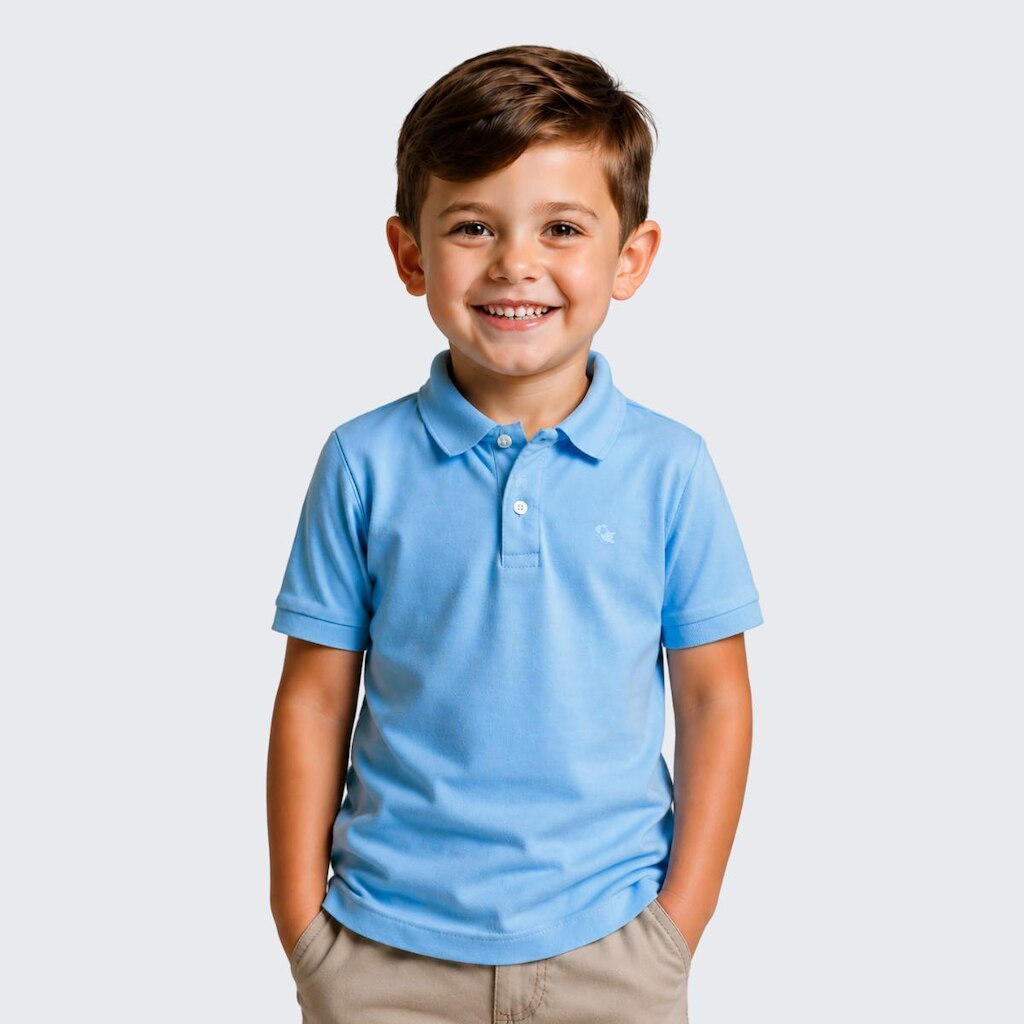 Camisa Polo Piquet Infantil Menino Manga Curta