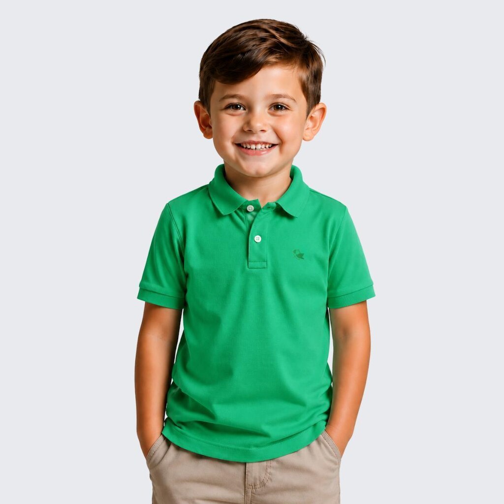 Camisa Polo Piquet Infantil Menino Manga Curta