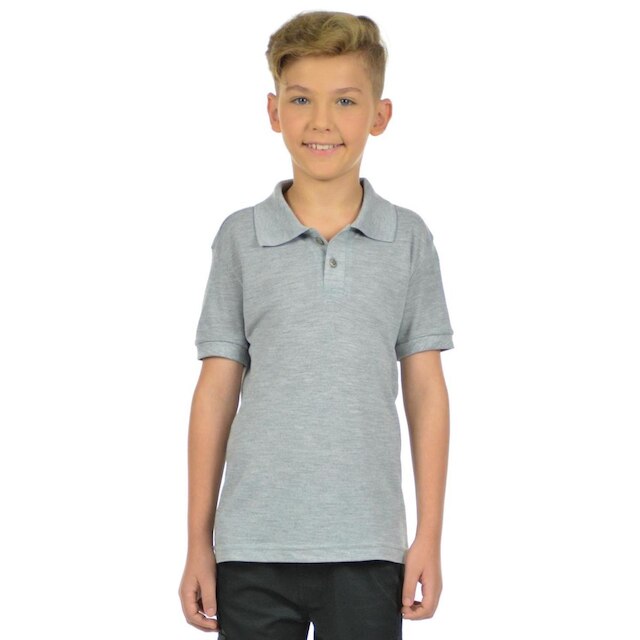 Camisa polo piquet infantil unissex fenomenal Preto 04