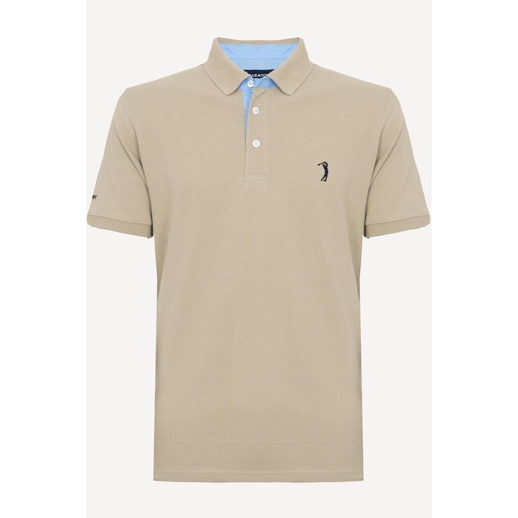 Camisa Polo Plaza Taupe Lisa Aleatory