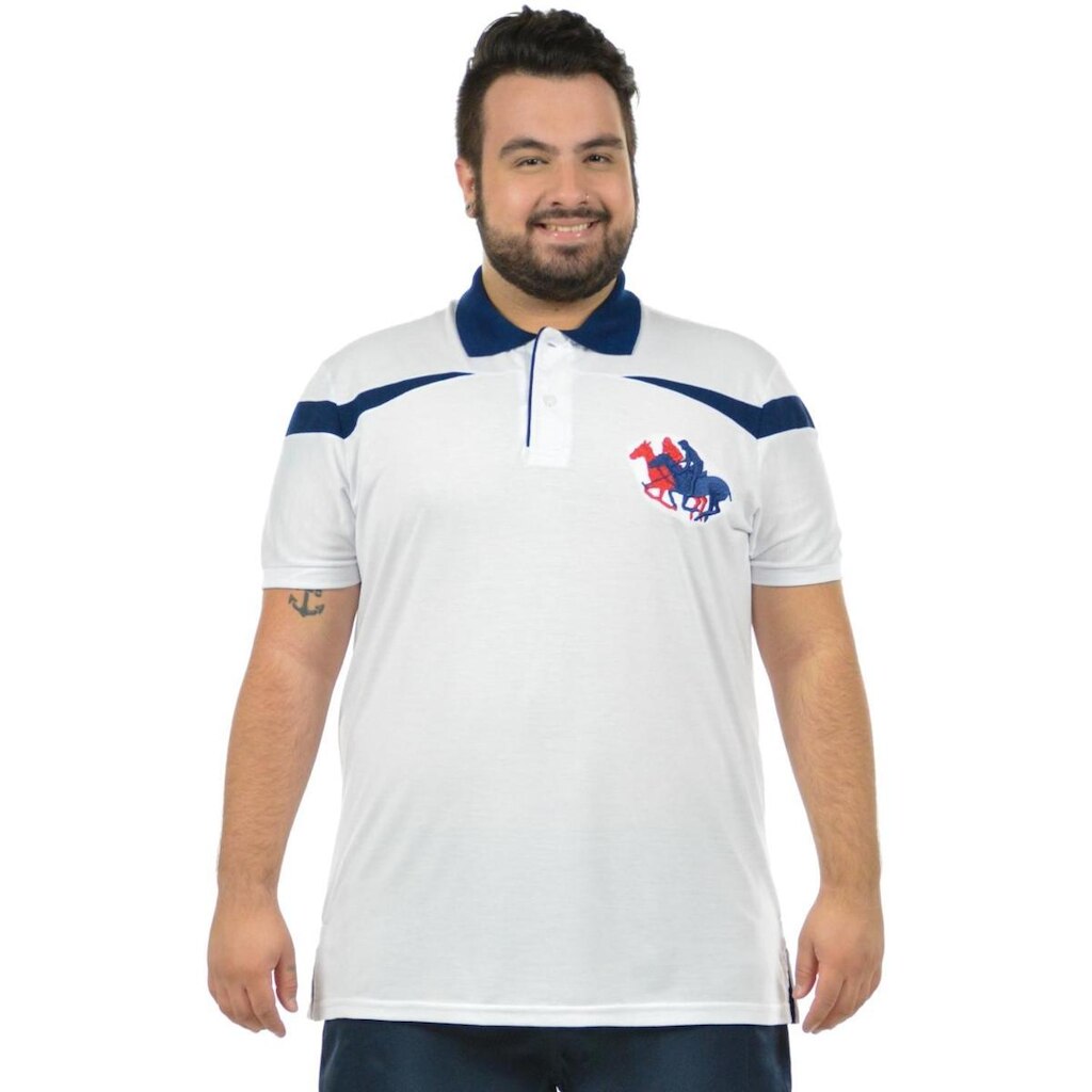 Camisa polo plus size foco fenomenal(sem elasticidade) Preto 48