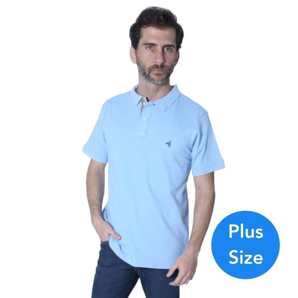 Camisa Polo Plus Size Hipica Player Classic Elastano