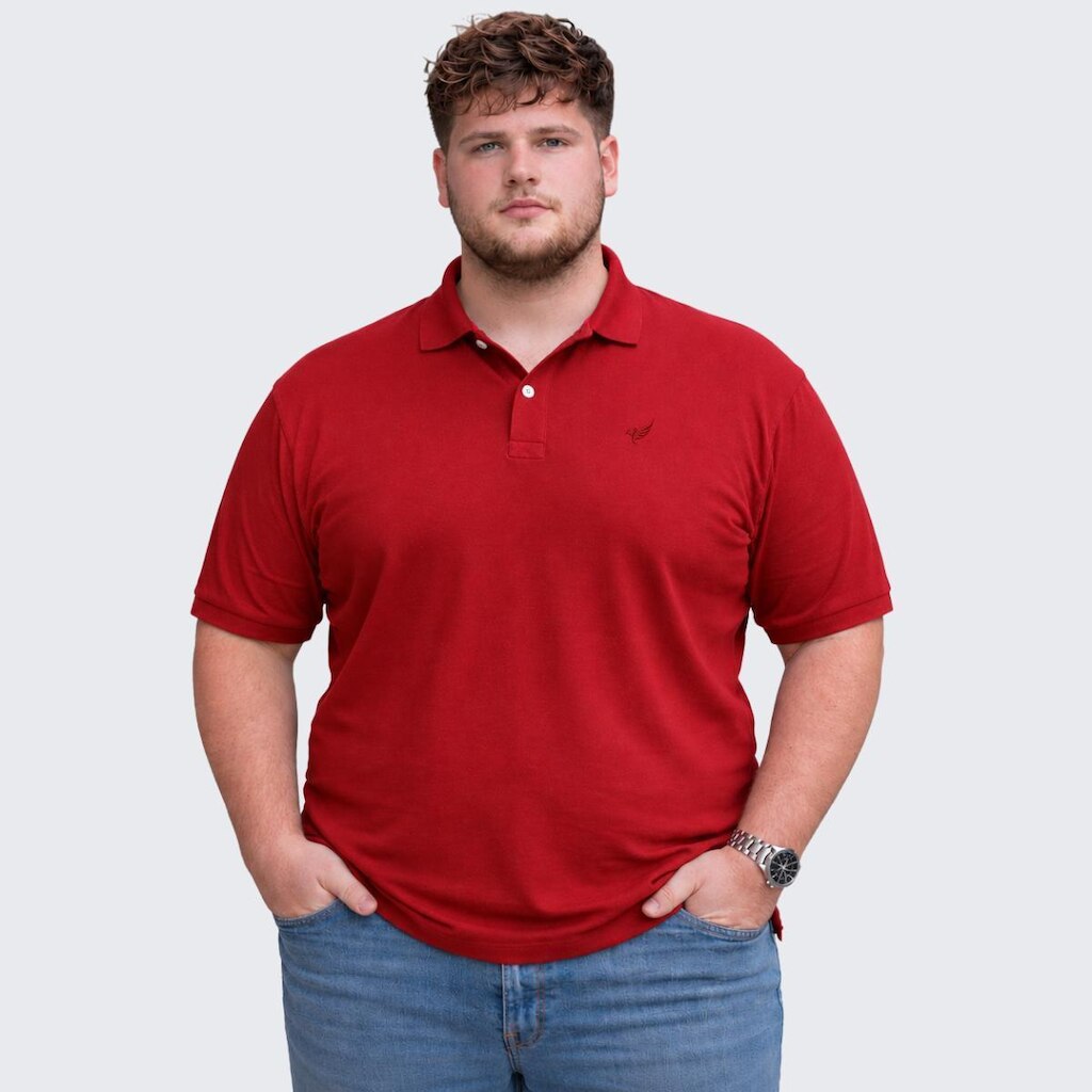 Camisa Polo Plus Size Masculina Piquet Manga Curta