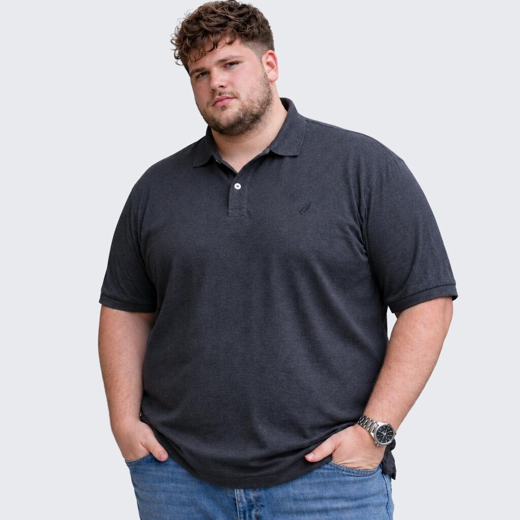 Camisa Polo Plus Size Masculina Piquet Manga Curta