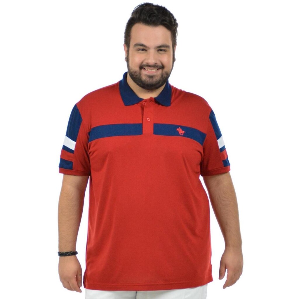 Camisa polo plus size ouro fenomenal(sem elasticidade) Vermelho 48