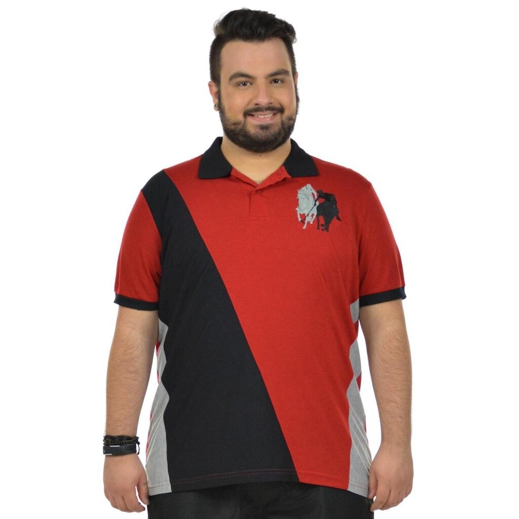 Camisa polo pontax plus size fenomenal(sem elasticidade) Vermelho 50