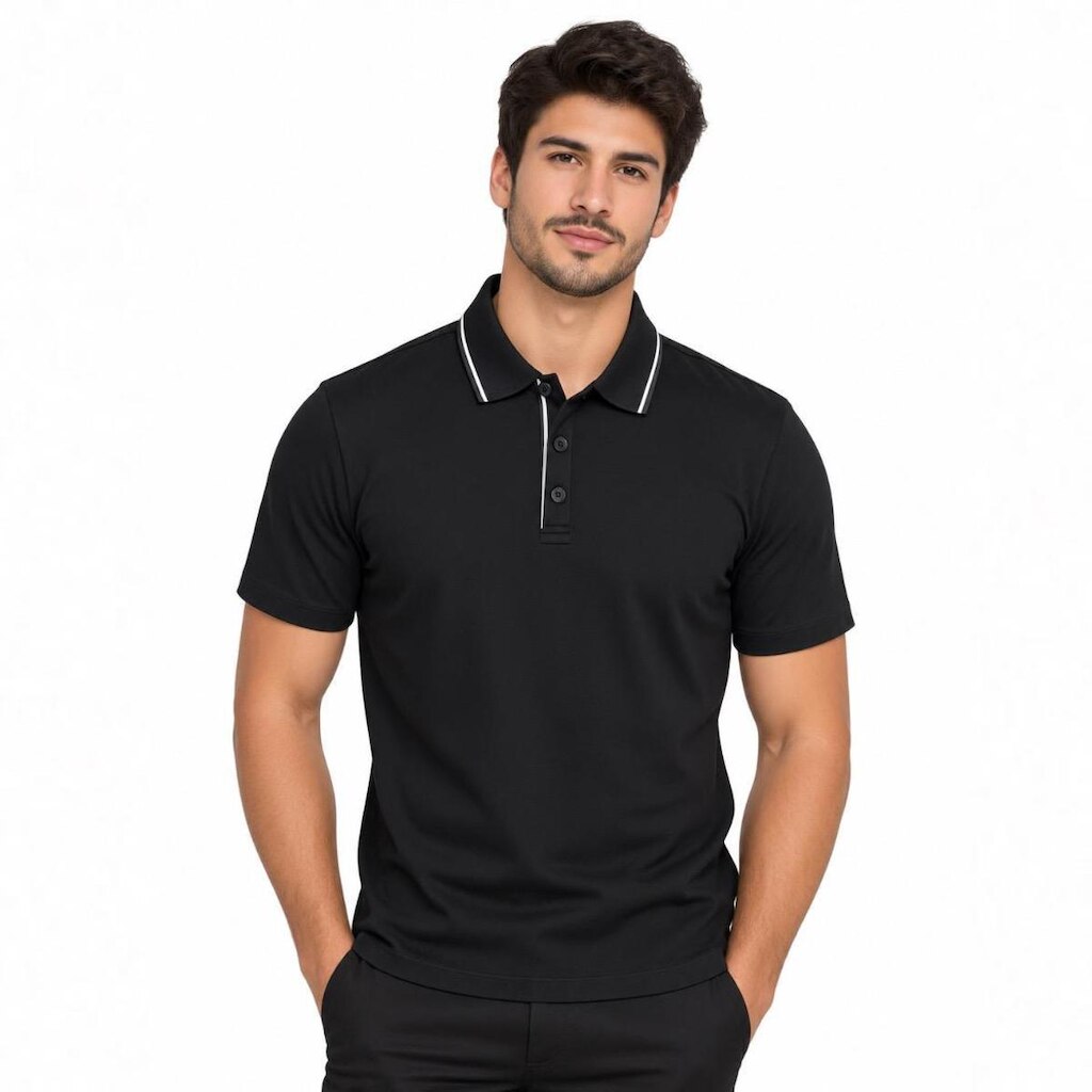 Camisa Polo Preta Gold