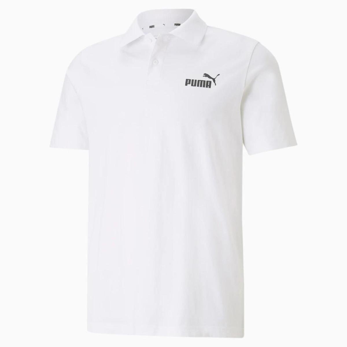 Camisa Polo Puma Essentials Jersey Masculina - Branco Menor preço em Camisa Polo Puma Essentials Jersey Masculina - Branco