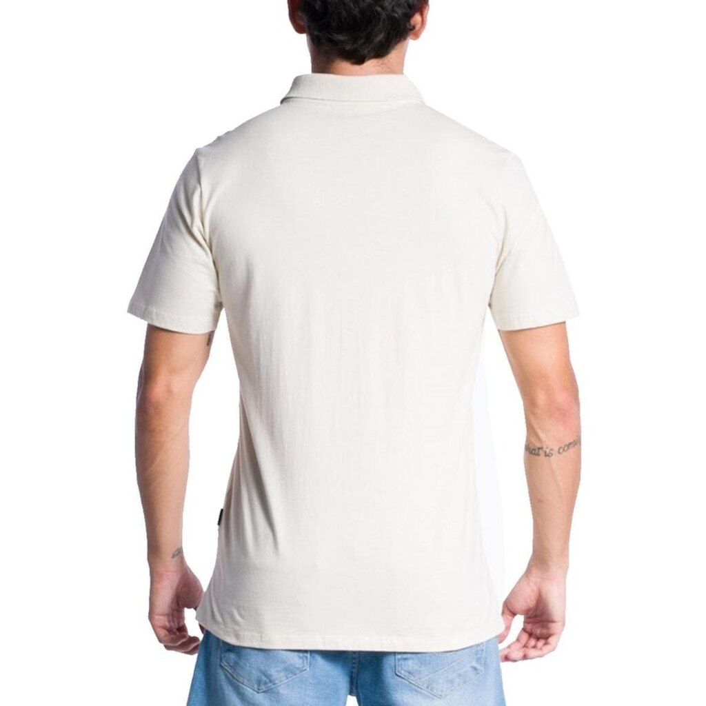 Camisa Polo Quiksilver Embroidery Off White