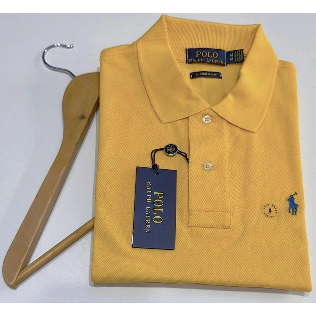Camisa Polo Ralph L Masculina Amarelo Milho