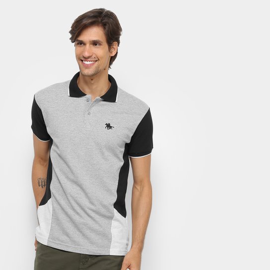 Camisa Polo RG 518 Piquet Frisos Masculina - Mescla Escuro