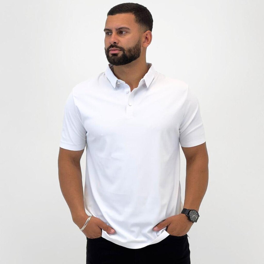Camisa Polo Sea Surf com Botão Manga Curta Masculina