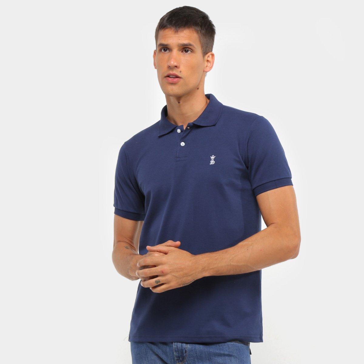 Camisa Polo Squadrow Básica Bordado Piquet Masculina - Azul+Marinho é ruim? Camisa Polo Squadrow Básica Bordado Piquet Masculina - Azul+Marinho é boa?