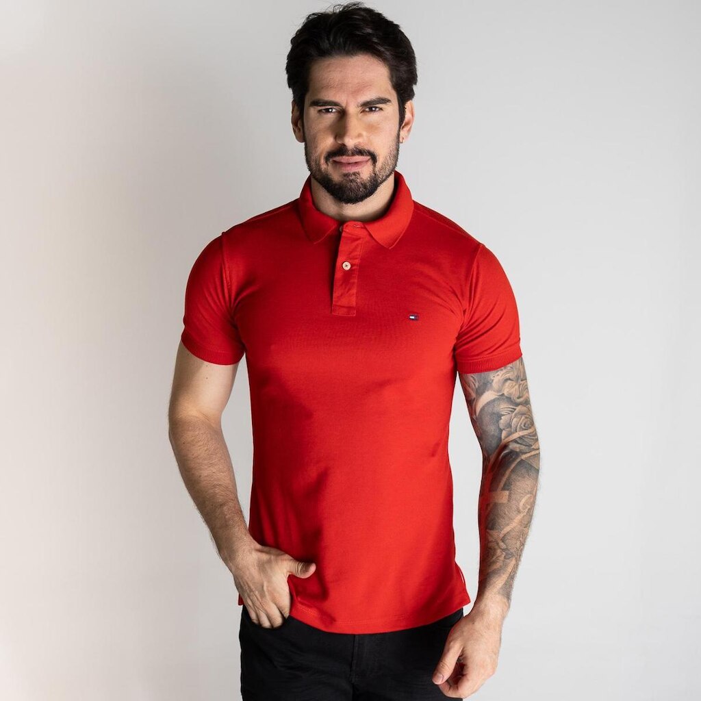 Camisa Polo Tommy Hilfiger Regular Fit 1985