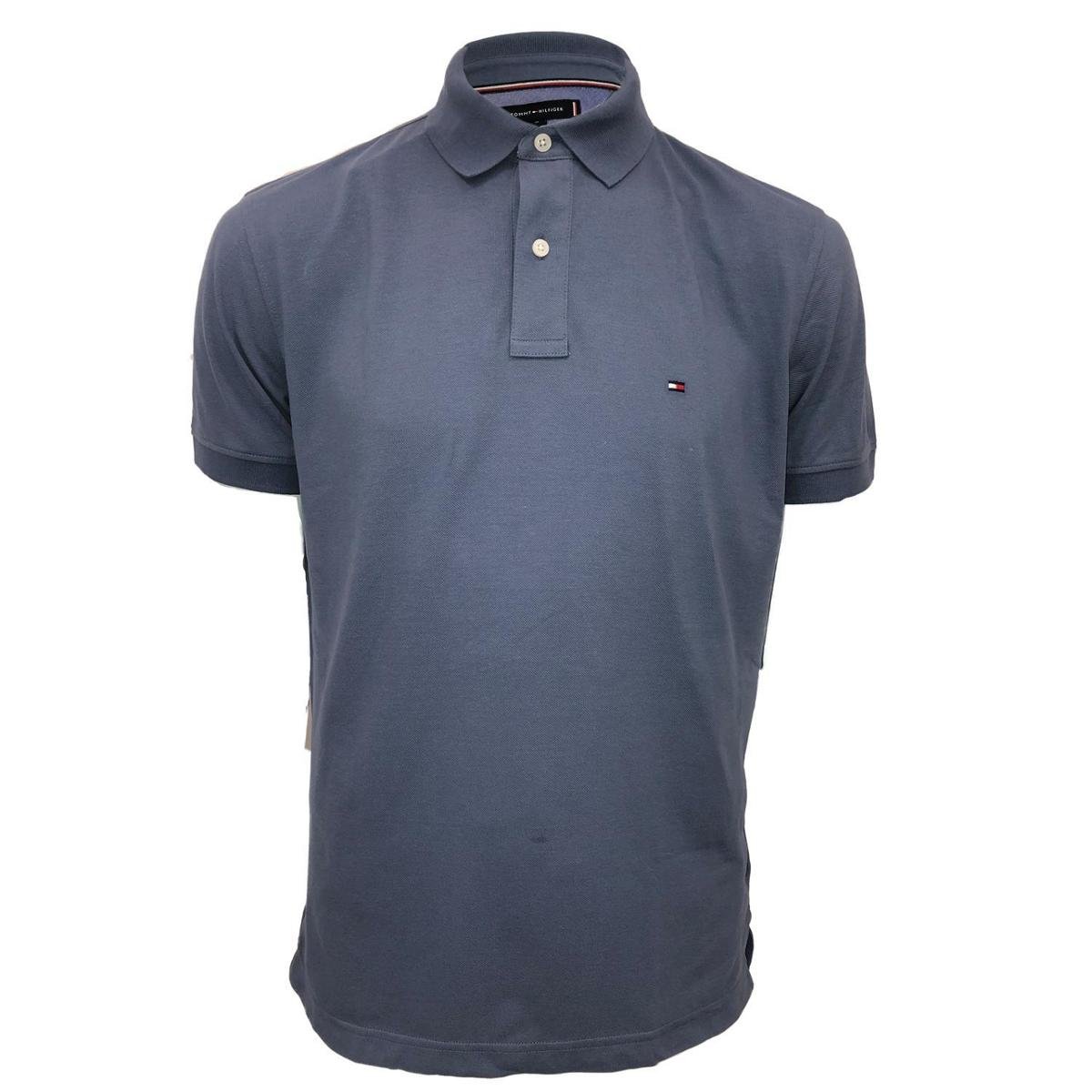 Camisa Polo Tommy Hilfiger Regular Masculina - Azul - Azul Menor preço em Camisa Polo Tommy Hilfiger Regular Masculina - Azul - Azul
