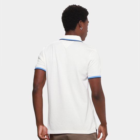 Camisa Polo Tommy Hilfiger Slim Fit Cuff Interest Masculina