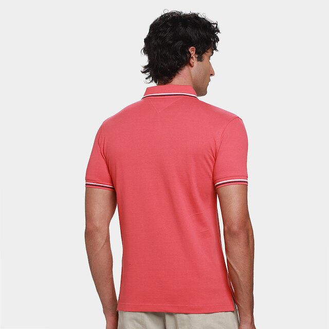 Camisa Polo Tommy Hilfiger Tipped Slim Fit Masculina