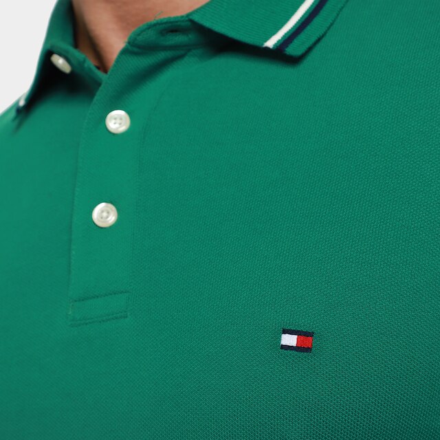 Camisa Polo Tommy Hilfiger Tipped Slim Fit Masculina