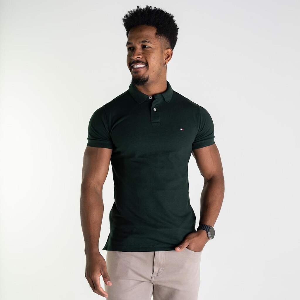 Camisa Polo Tommy Hilfiger Verde Militar