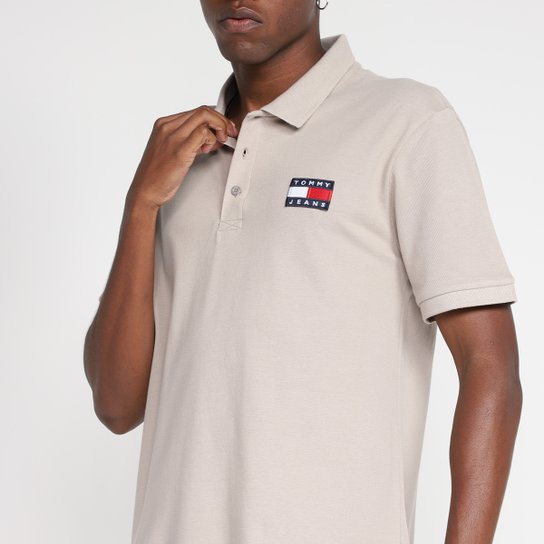 Camisa Polo Tommy Jeans Masculina - Bege