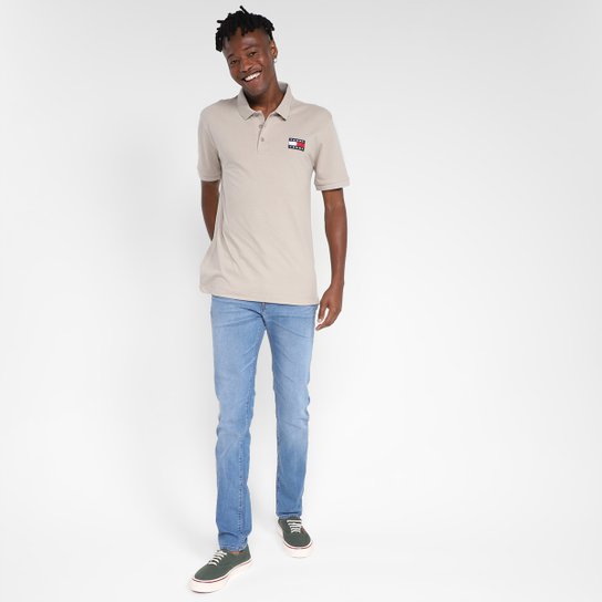Camisa Polo Tommy Jeans Masculina - Bege