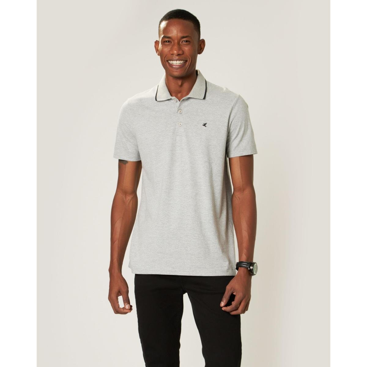 Camisa Polo Tradicional Com Bordado Malwee Verde Musgo - XGG Malwee - Cinza Menor preço em Camisa Polo Tradicional Com Bordado Malwee Verde Musgo - XGG Malwee - Cinza