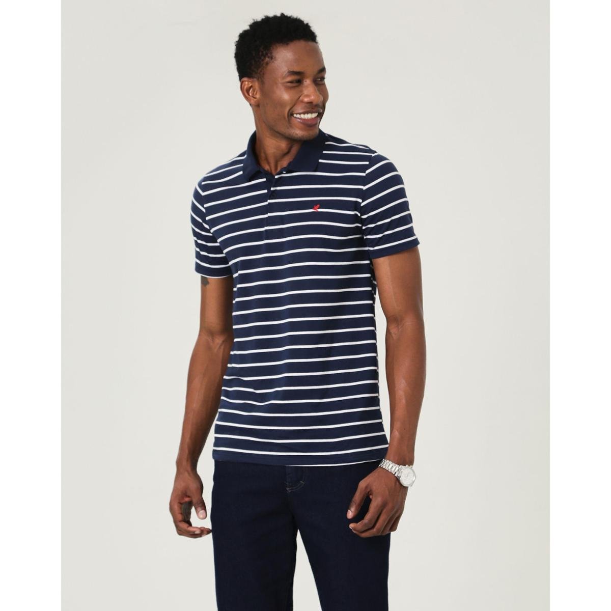 Camisa Polo Tradicional Listrada Adulto Malwee Malwee Menor preço em Camisa Polo Tradicional Listrada Adulto Malwee Malwee