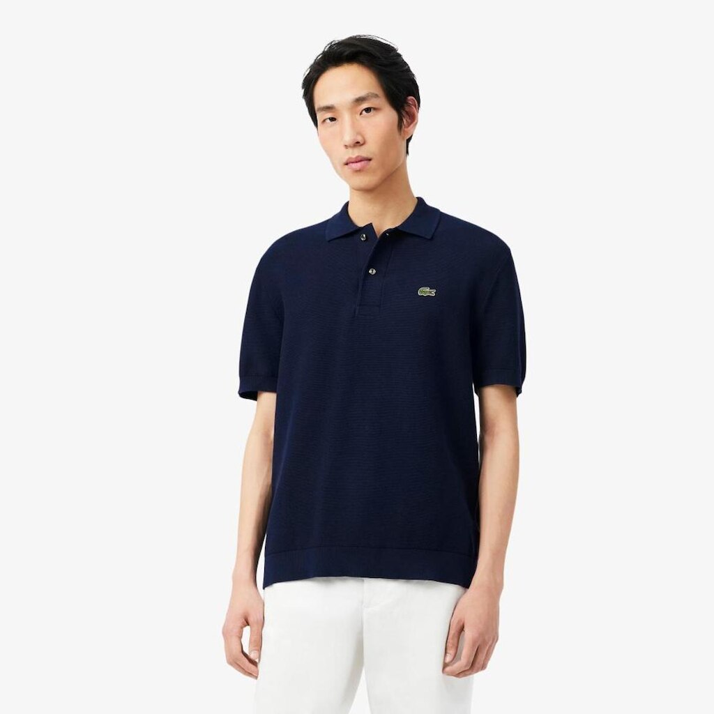 Camisa Polo Tricotada Lacoste de Caimento Clássico