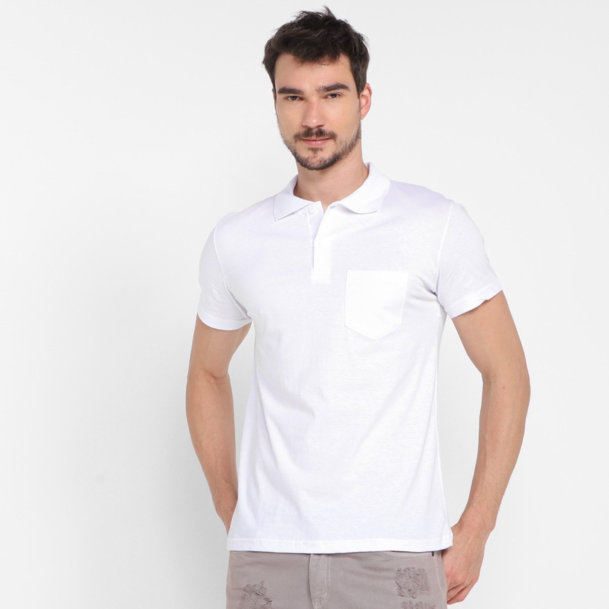Camisa Polo Ultimato Lisa Masculina - Branco é ruim? Camisa Polo Ultimato Lisa Masculina - Branco é boa?