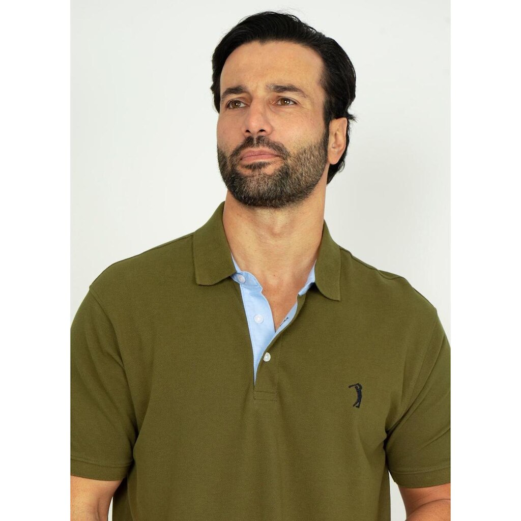 Camisa Polo Verde Musgo Lisa Aleatory