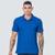 Camisa Polo Vih Triny Masculina Básica Industrie Piquet no Estilo Bordado França - Azul Royal