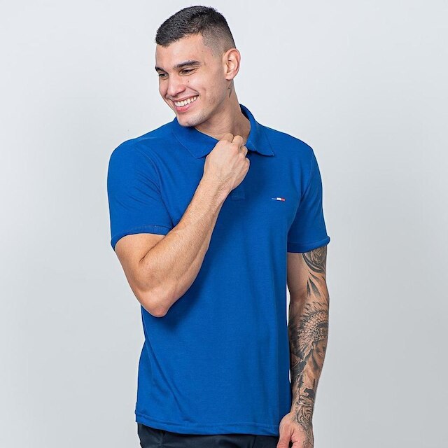Camisa Polo Vih Triny Masculina Básica Industrie Piquet no Estilo Bordado França