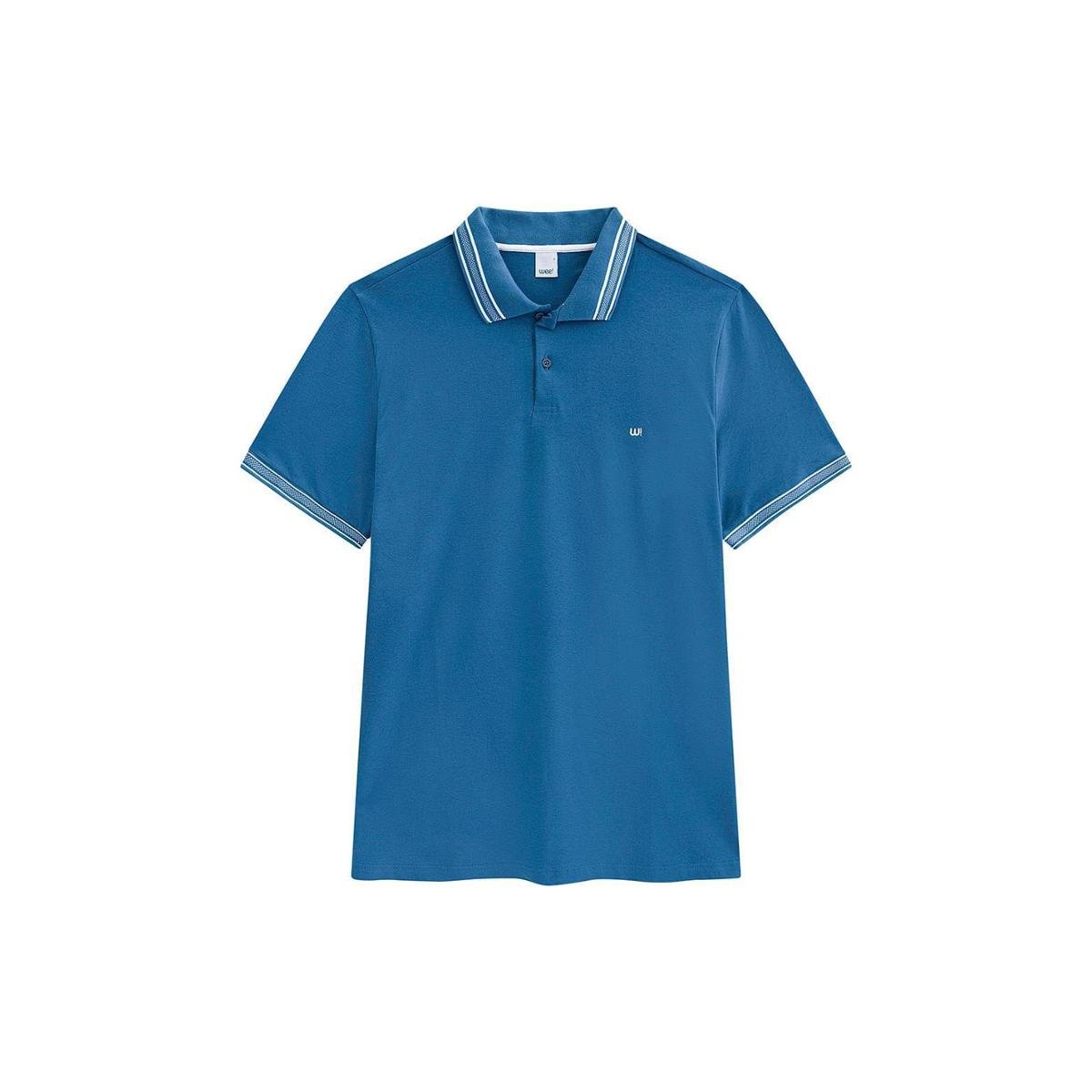 Camisa Polo Wee! Tradicional Piquê Stretch Masculina - Azul Claro Menor preço em Camisa Polo Wee! Tradicional Piquê Stretch Masculina - Azul Claro