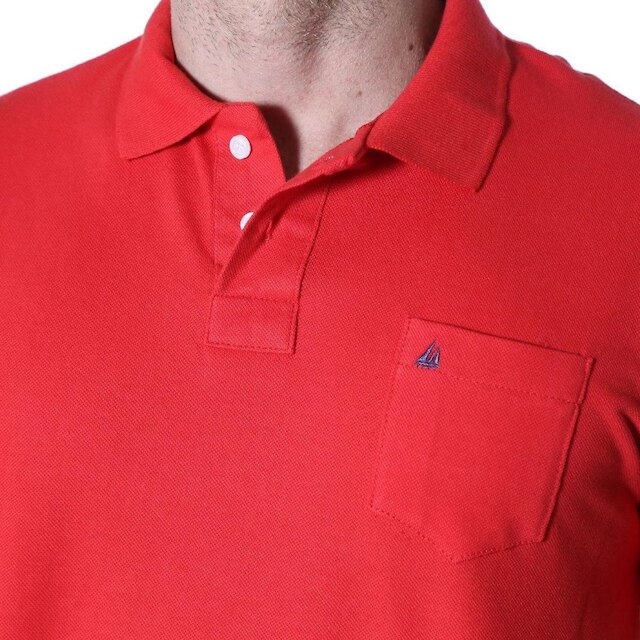 Camisa Polo Yacht Sport Com Bolso Elegance Masculina
