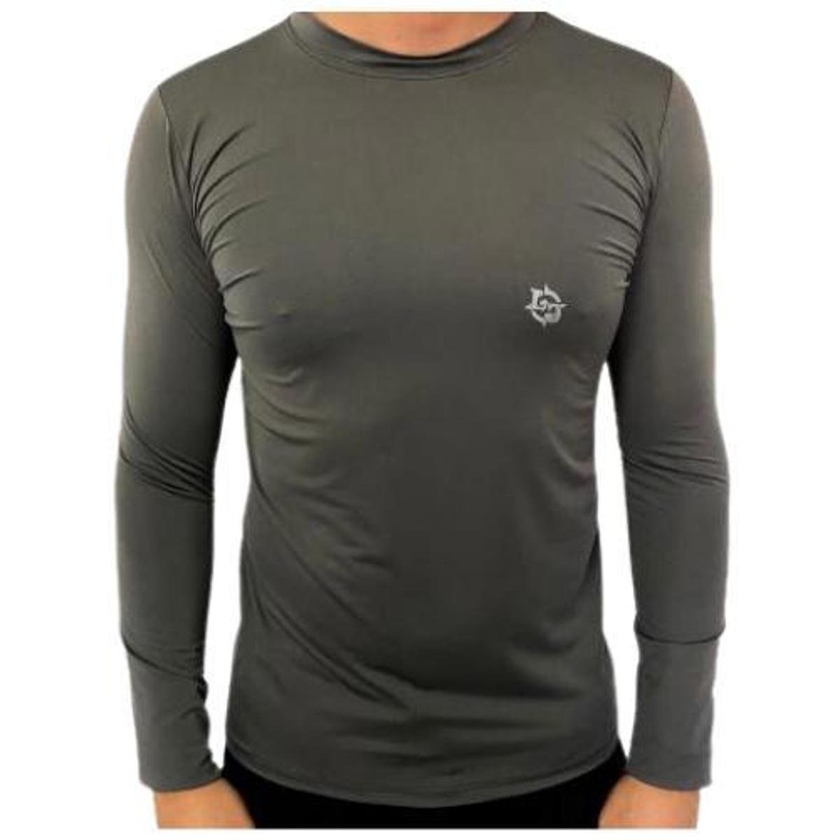 CAMISA PROTEÇÃO SOLAR UV LISA SEGUNDA PELE PROTEÇÃO UV BLUSA LISA ENVIO RÁPIDO - Cinza Menor preço em CAMISA PROTEÇÃO SOLAR UV LISA SEGUNDA PELE PROTEÇÃO UV BLUSA LISA ENVIO RÁPIDO - Cinza