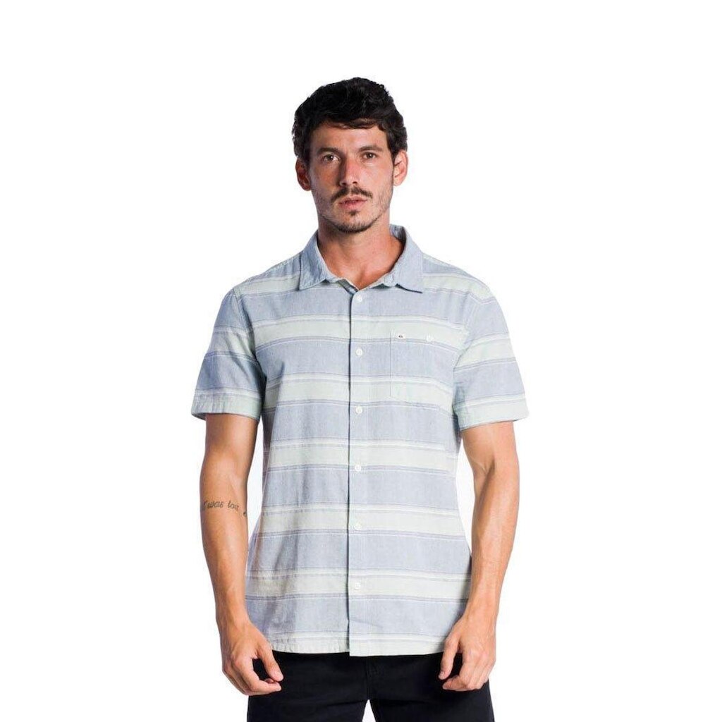 Camisa Quiksilver Manga Curta Cali Sunrise Àgua/ Azul
