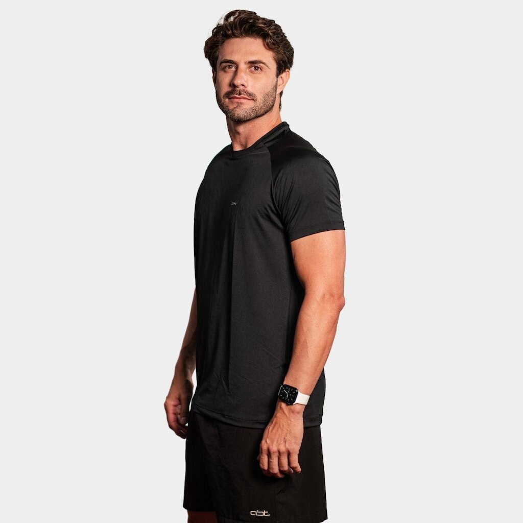 Camisa Raglan Cinza com Proteção UV