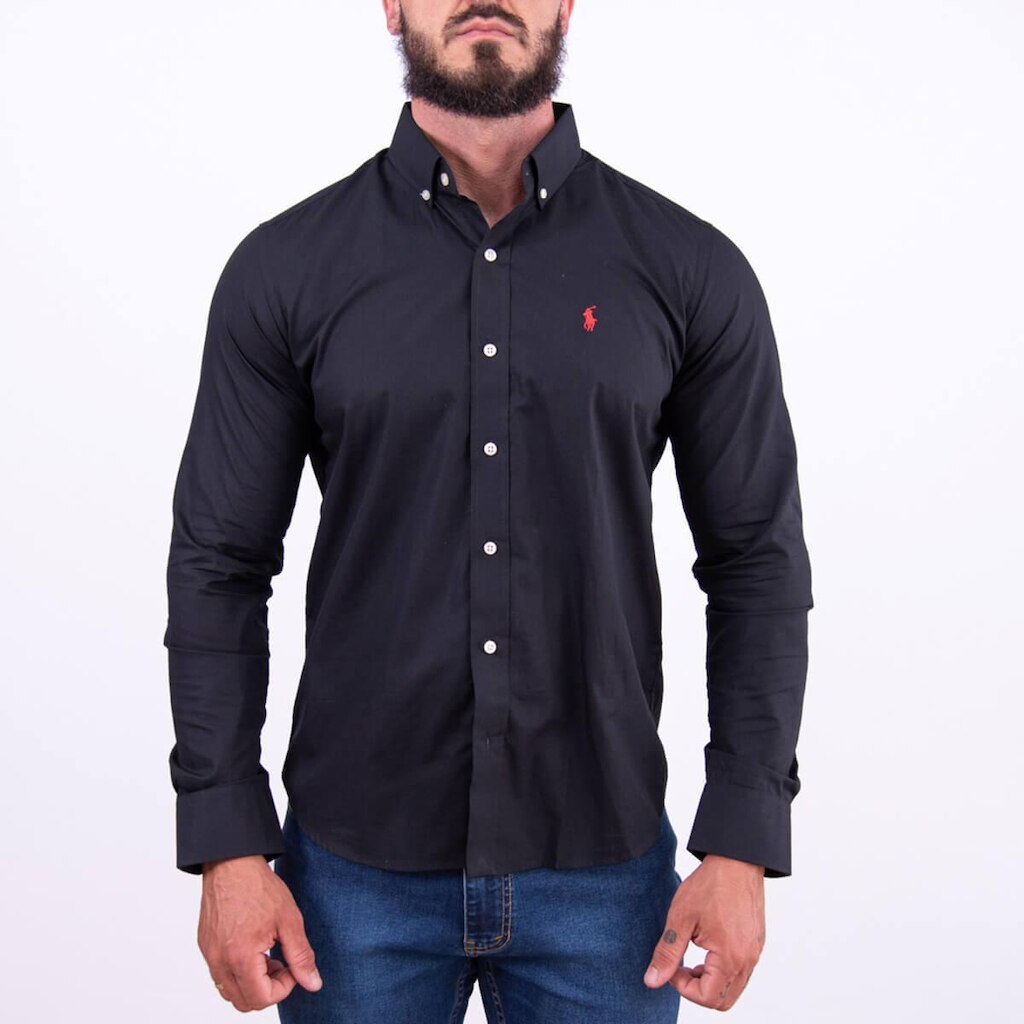 Camisa Ralph L Masculina Manga Longa